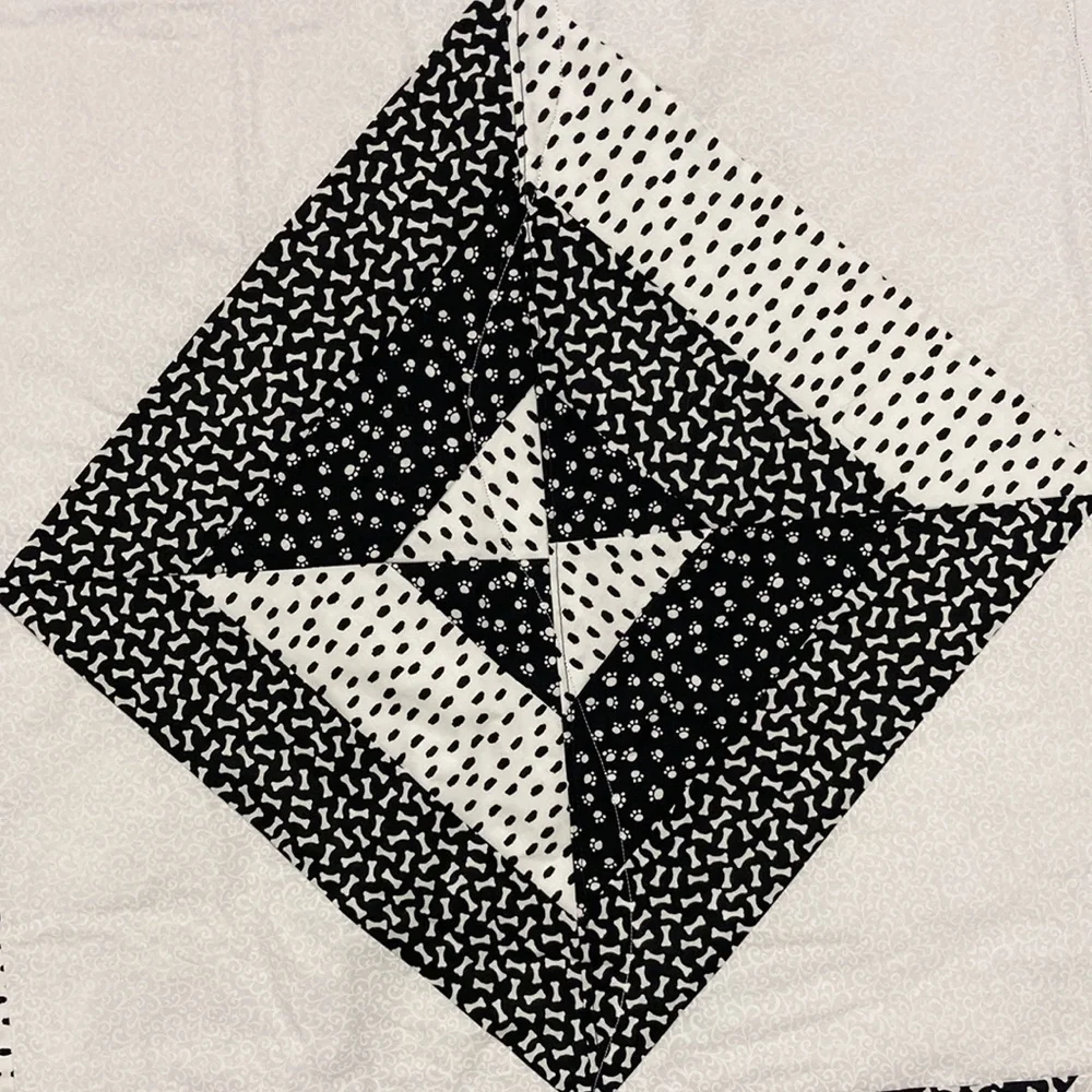 Handmade dog puppy lap quilt 50”x63”